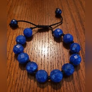 Blue Beaded Bracelet